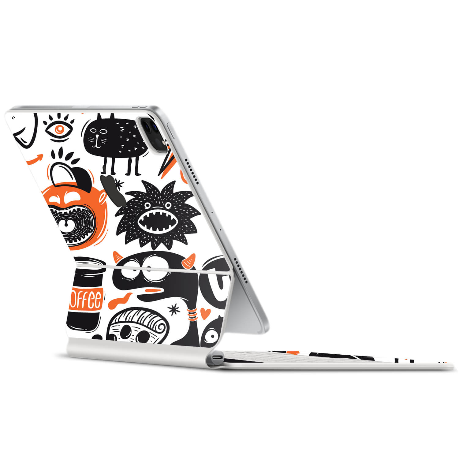 Apple iPad Pro Magic Keyboard 12.9" (2022, Gen 6) Doodles monster orange skins