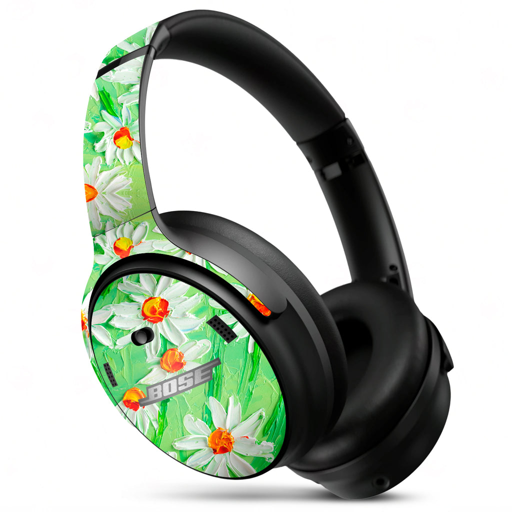 Bose QC45 Headphone Art Daisy Field skins