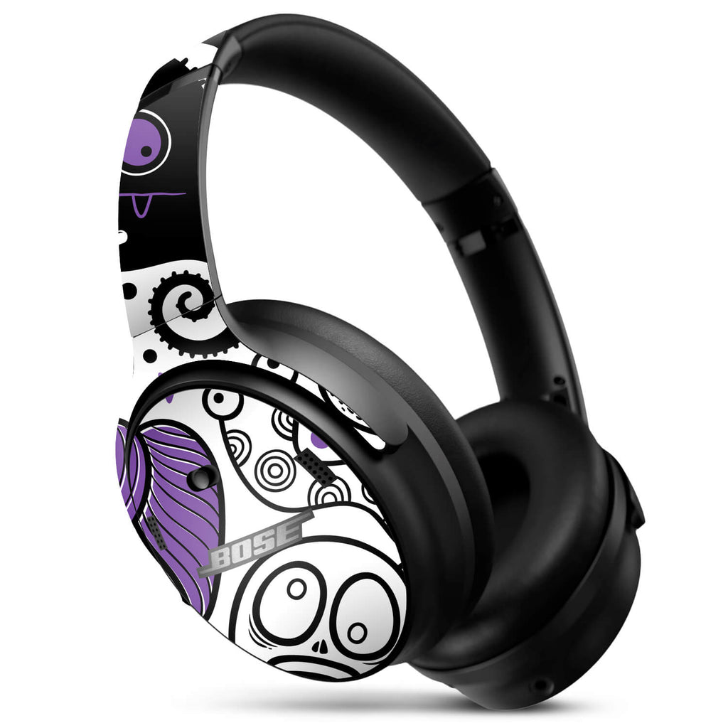 Bose QC45 Headphone Doodles monster purple skins