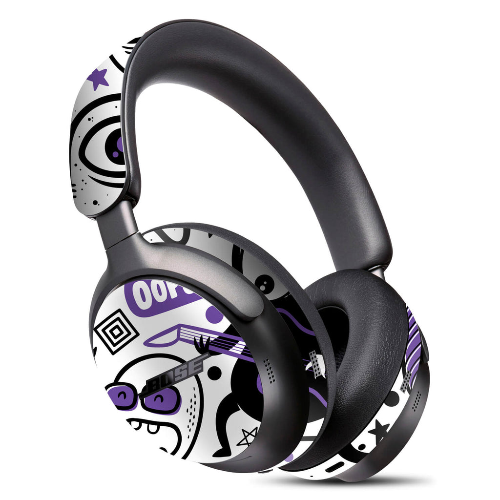 Bose Quiet Comfort Ultra Doodles monster purple skins