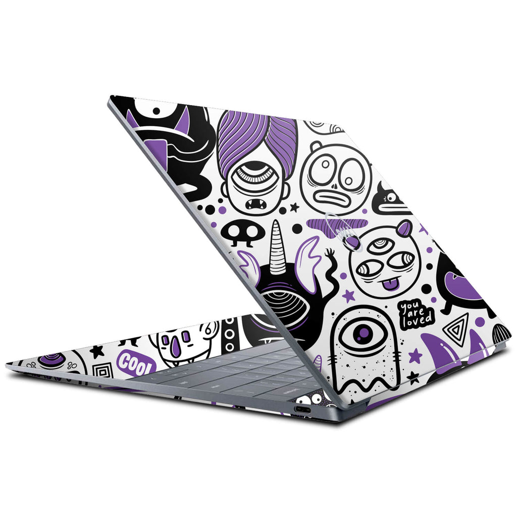Dell XPS 13 Plus (9320) Doodles monster purple skins