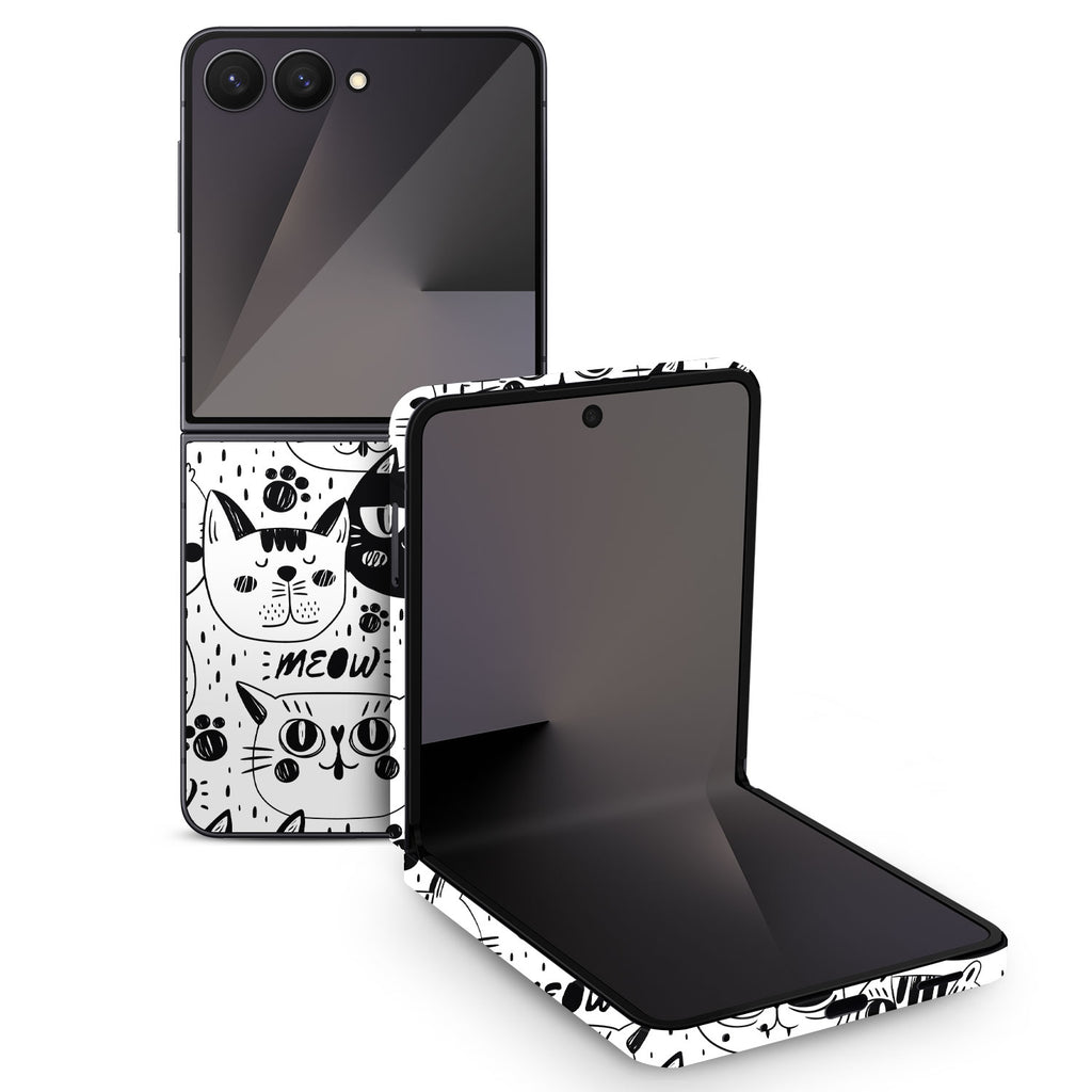 Samsung Galaxy Z Flip 7 doodles cats Skins