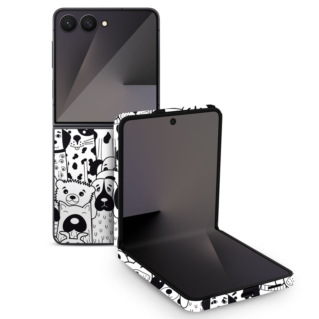 Samsung Galaxy Z Flip 7 doodles dogs Skins