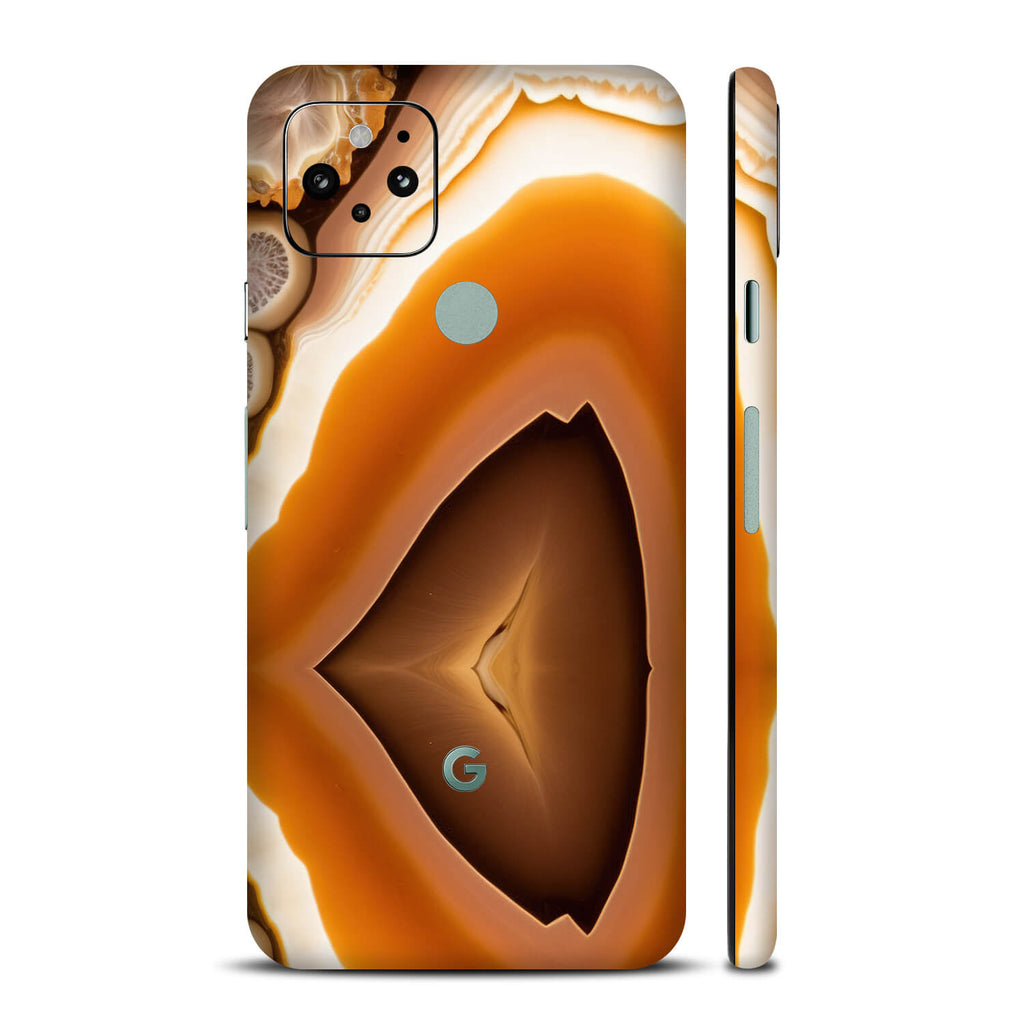 Google Pixel 5 Onyx amber skins