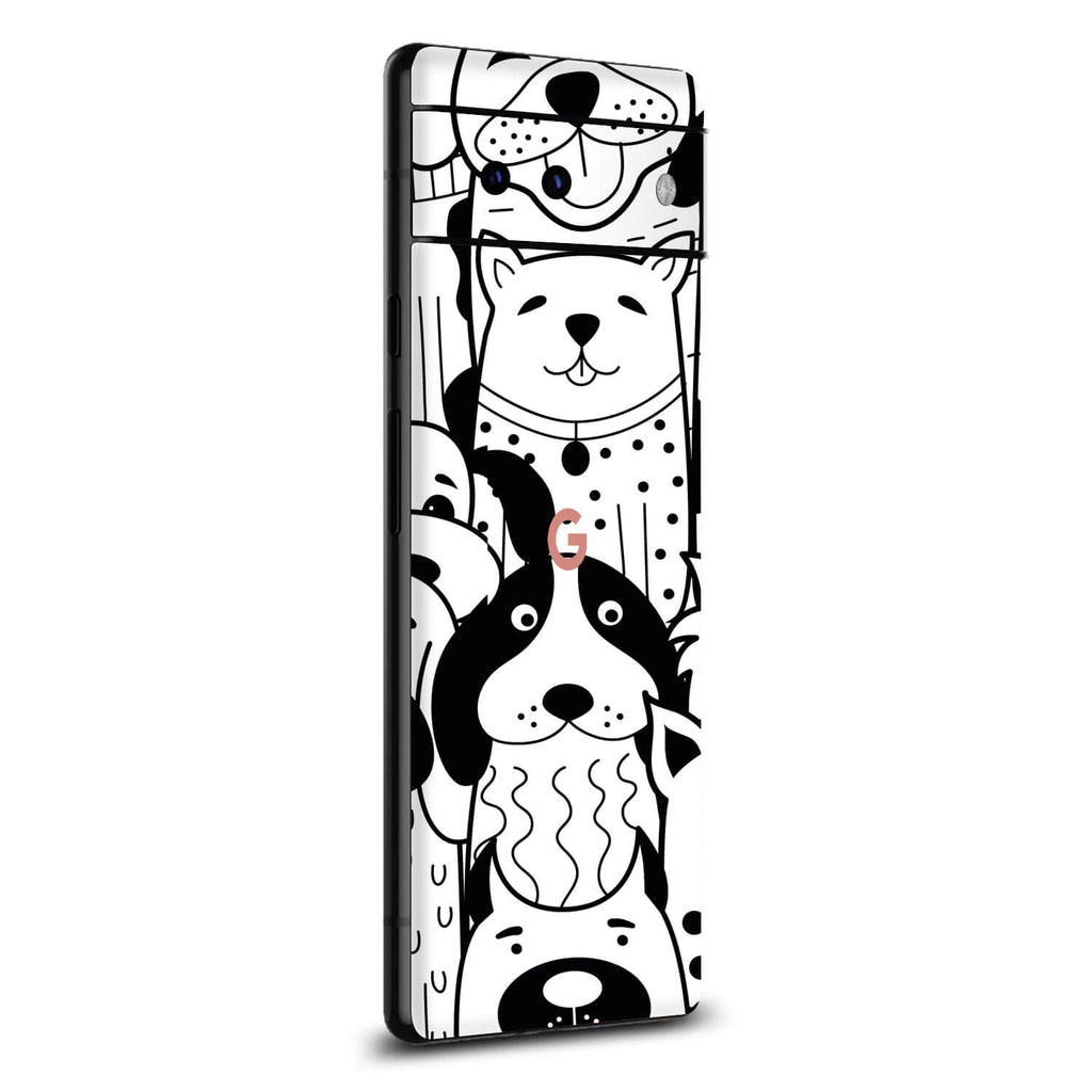 Google Pixel 6 Doodles dog skins