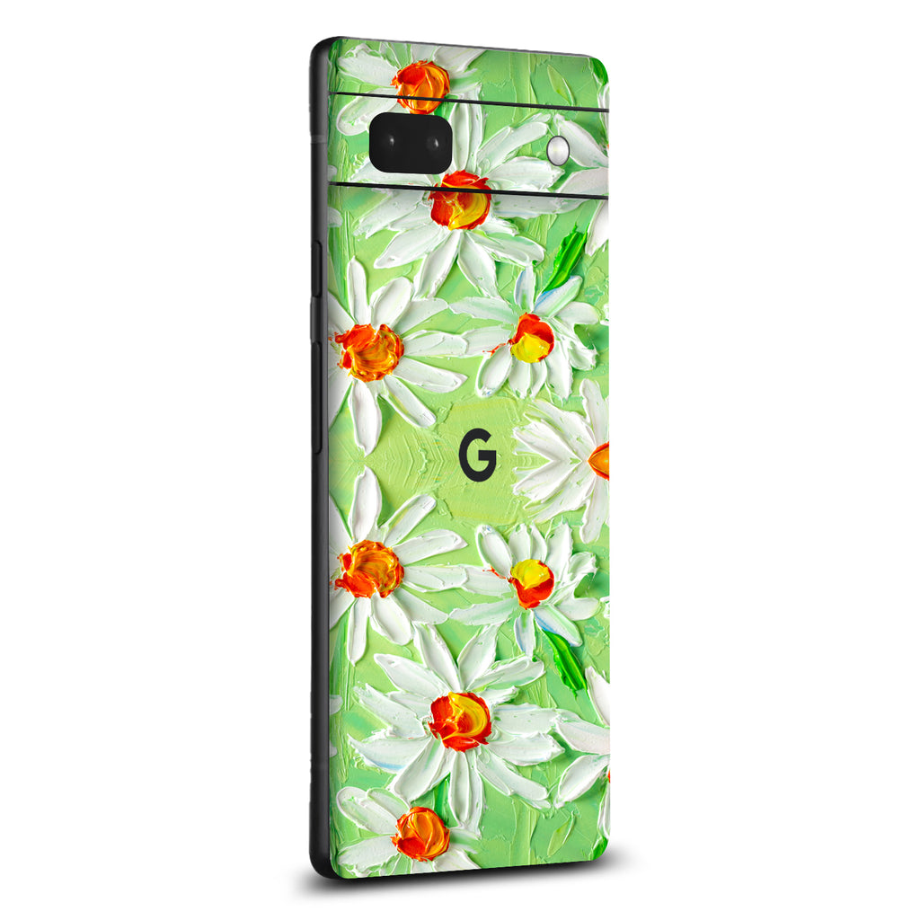 Google Pixel 6a Art Daisy Field skin