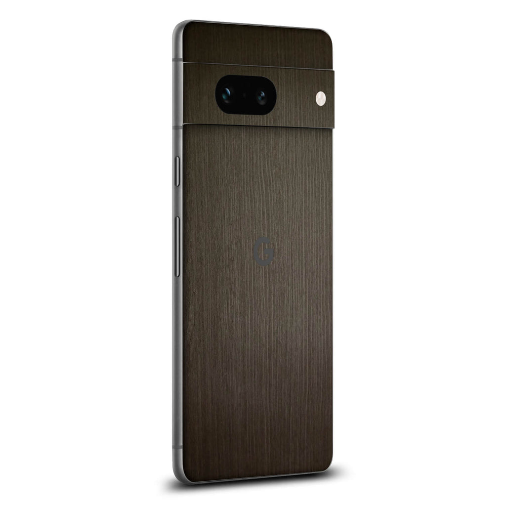 Google Pixel 8a Silverblack wood skins
