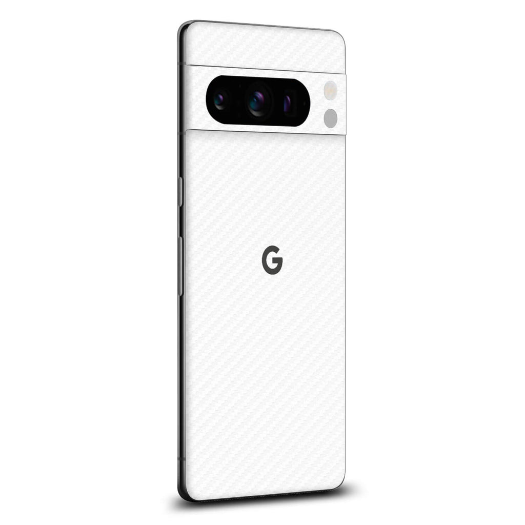 Google Pixel 8 Pro White carbon fibre skins