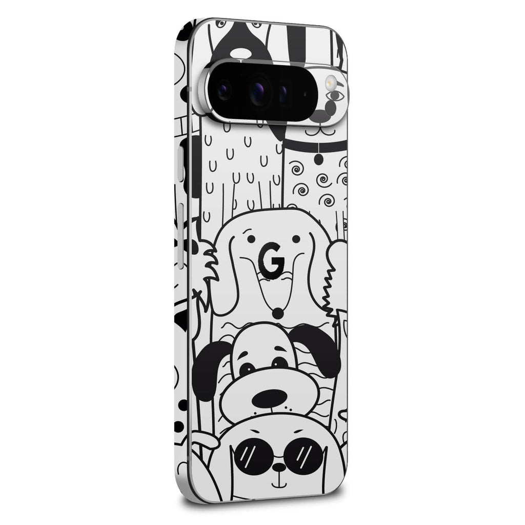 google pixel 9 pro xl doodles dog skins