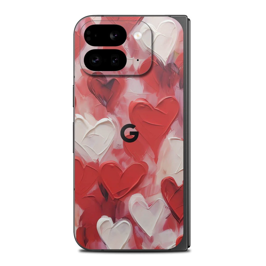 google pixel 9 pro fold art love hearts skins
