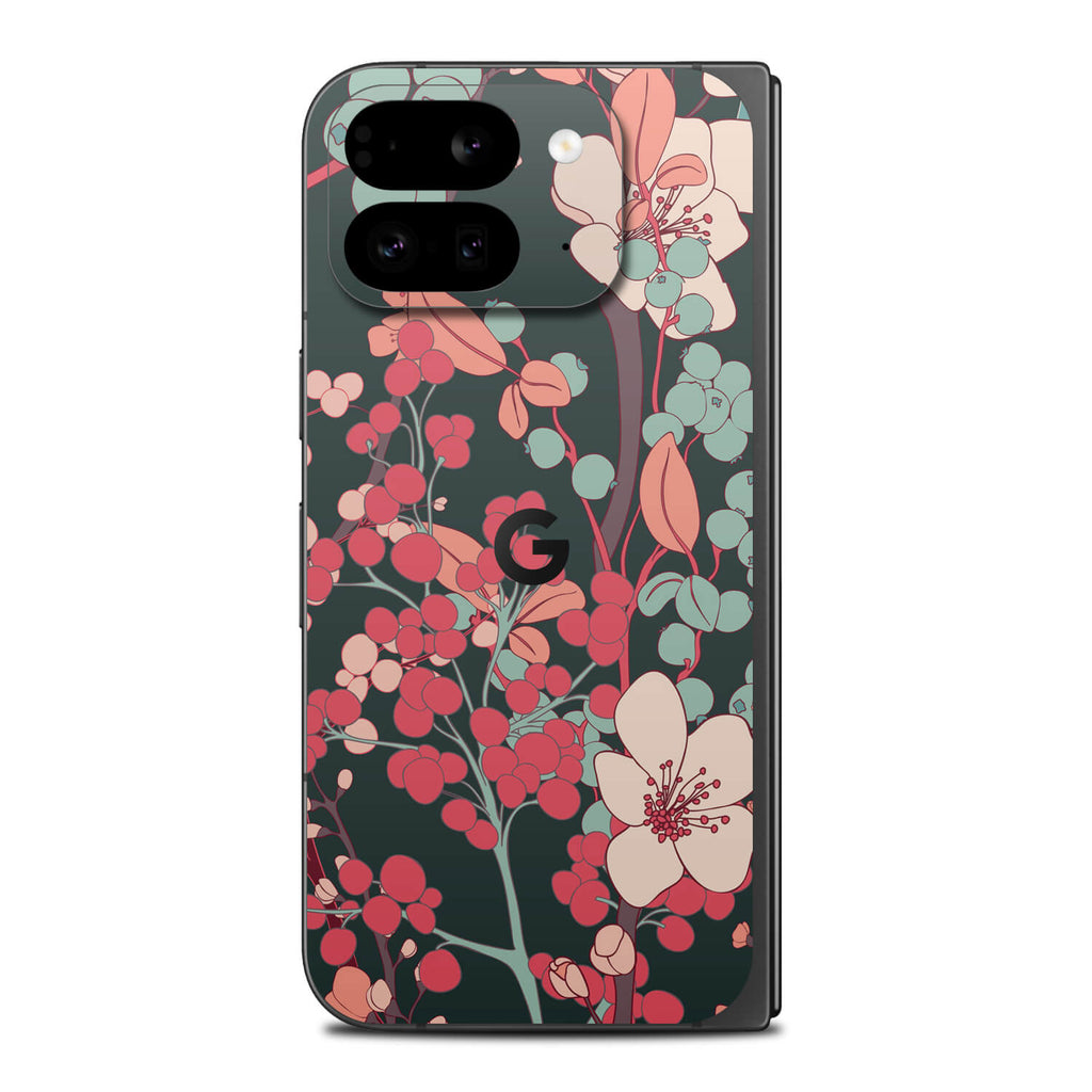 google pixel 9 pro fold art vintage floral skins