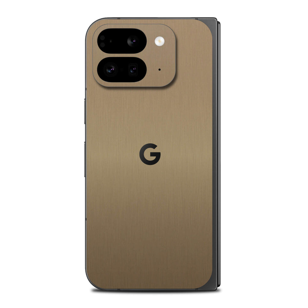 google pixel 9 pro fold brushed gold skins