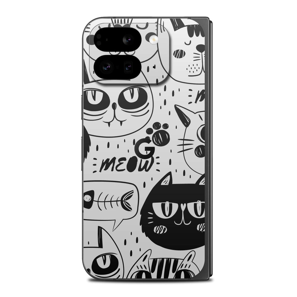 google pixel 9 pro fold doodles cat skins