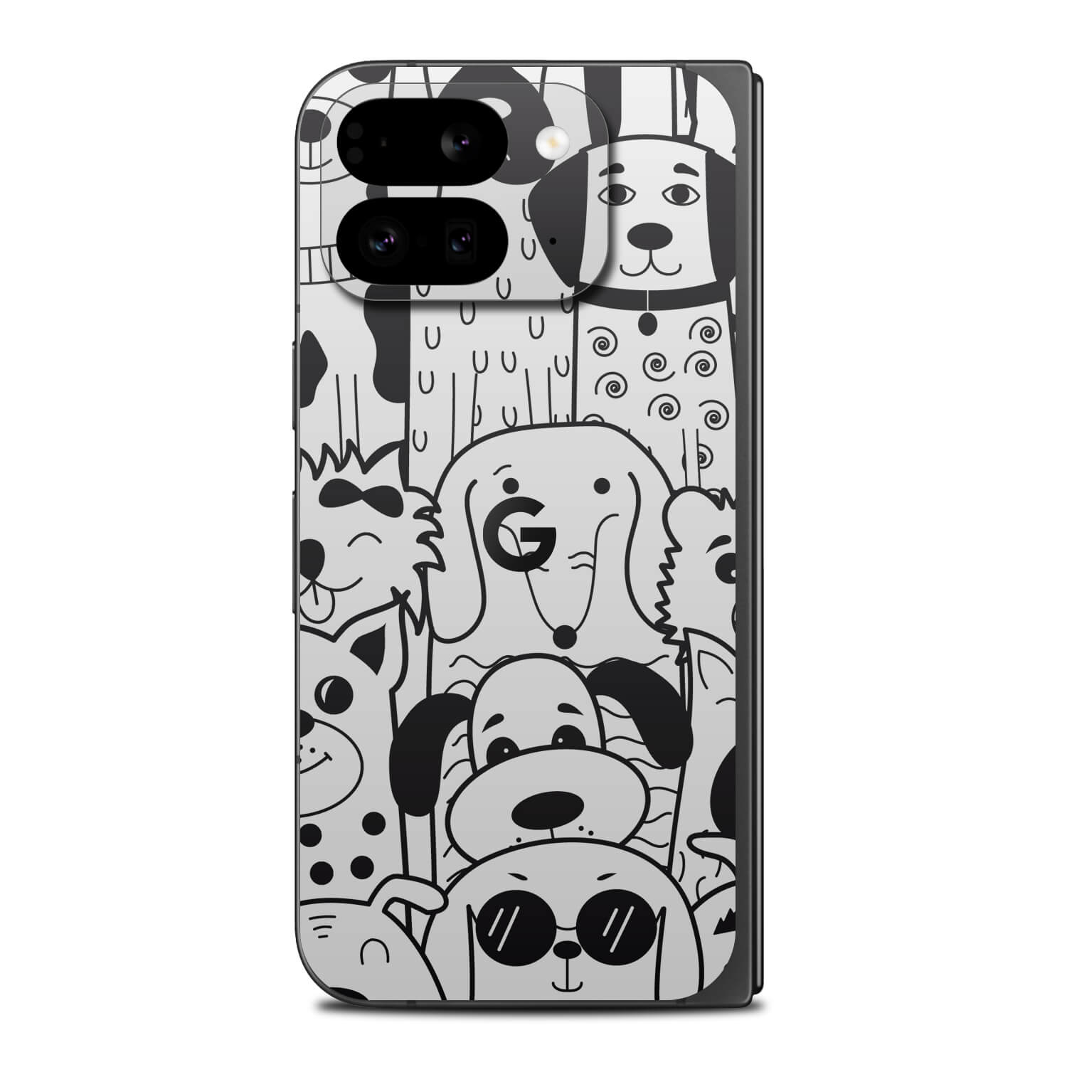 google pixel 9 pro fold doodles dog skins