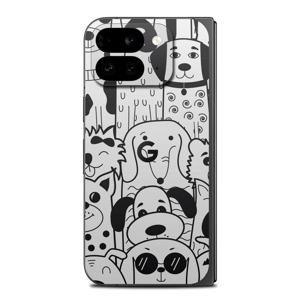 google pixel 9 pro fold doodles dog skins