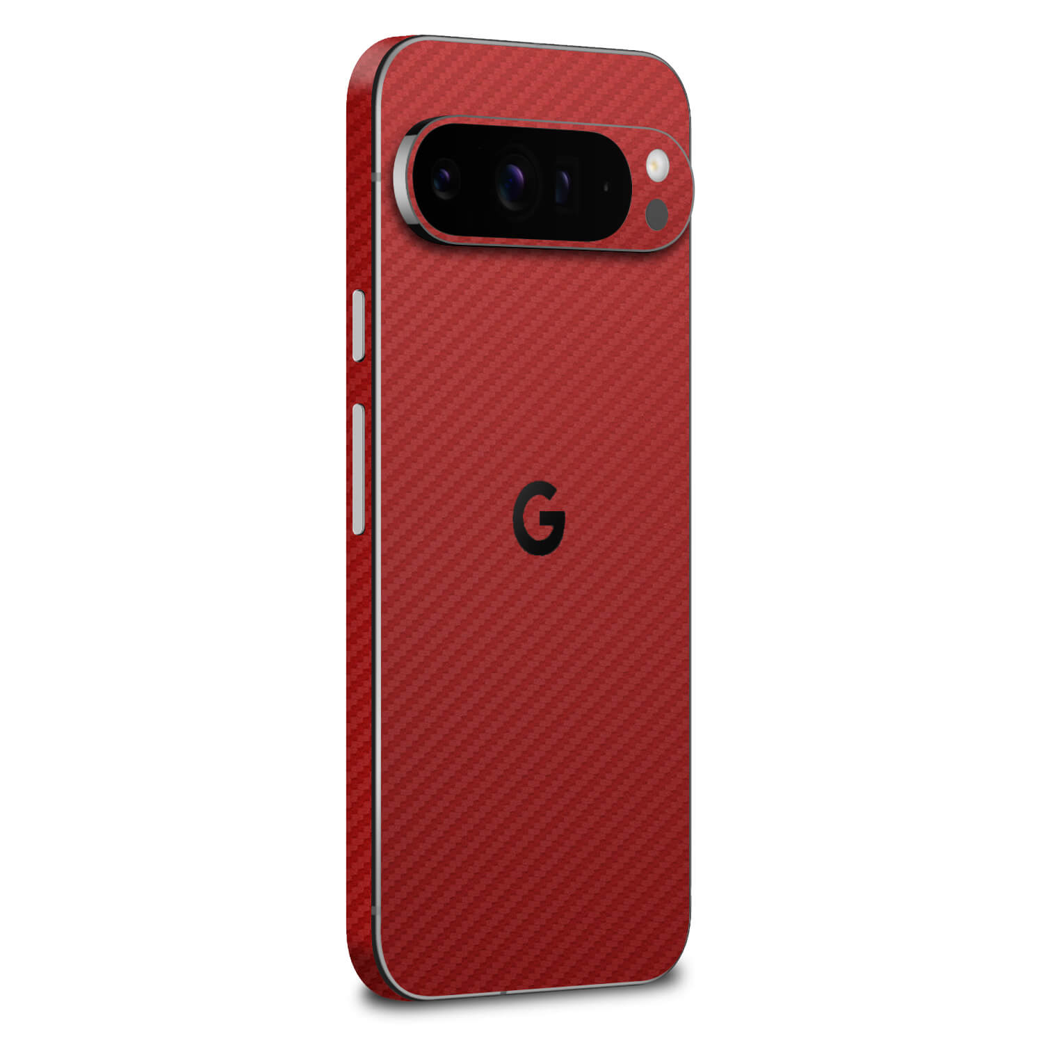 google pixel 9 pro xl red carbon fibre skins