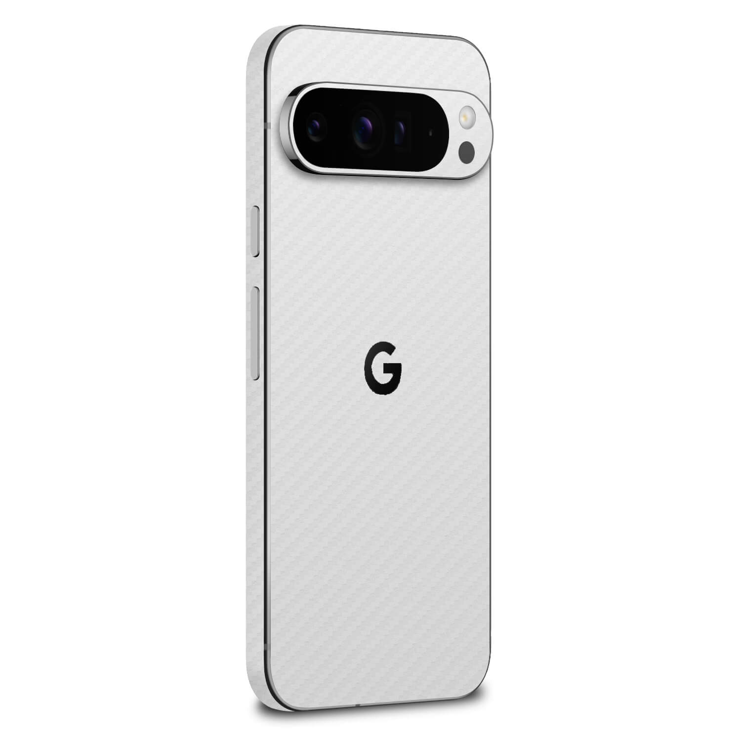 google pixel 9 pro xl white carbon fibre skins