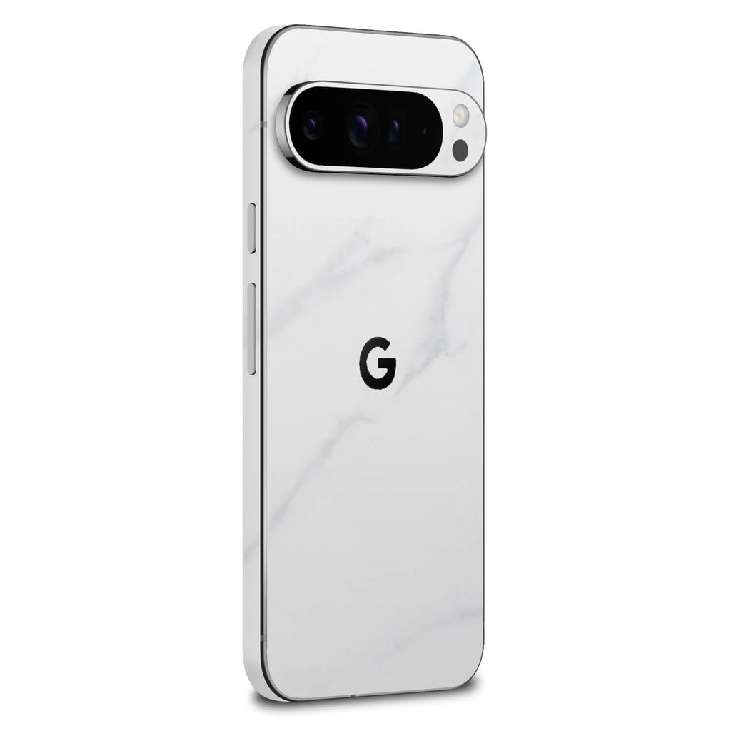google pixel 9 pro xl white marble skins