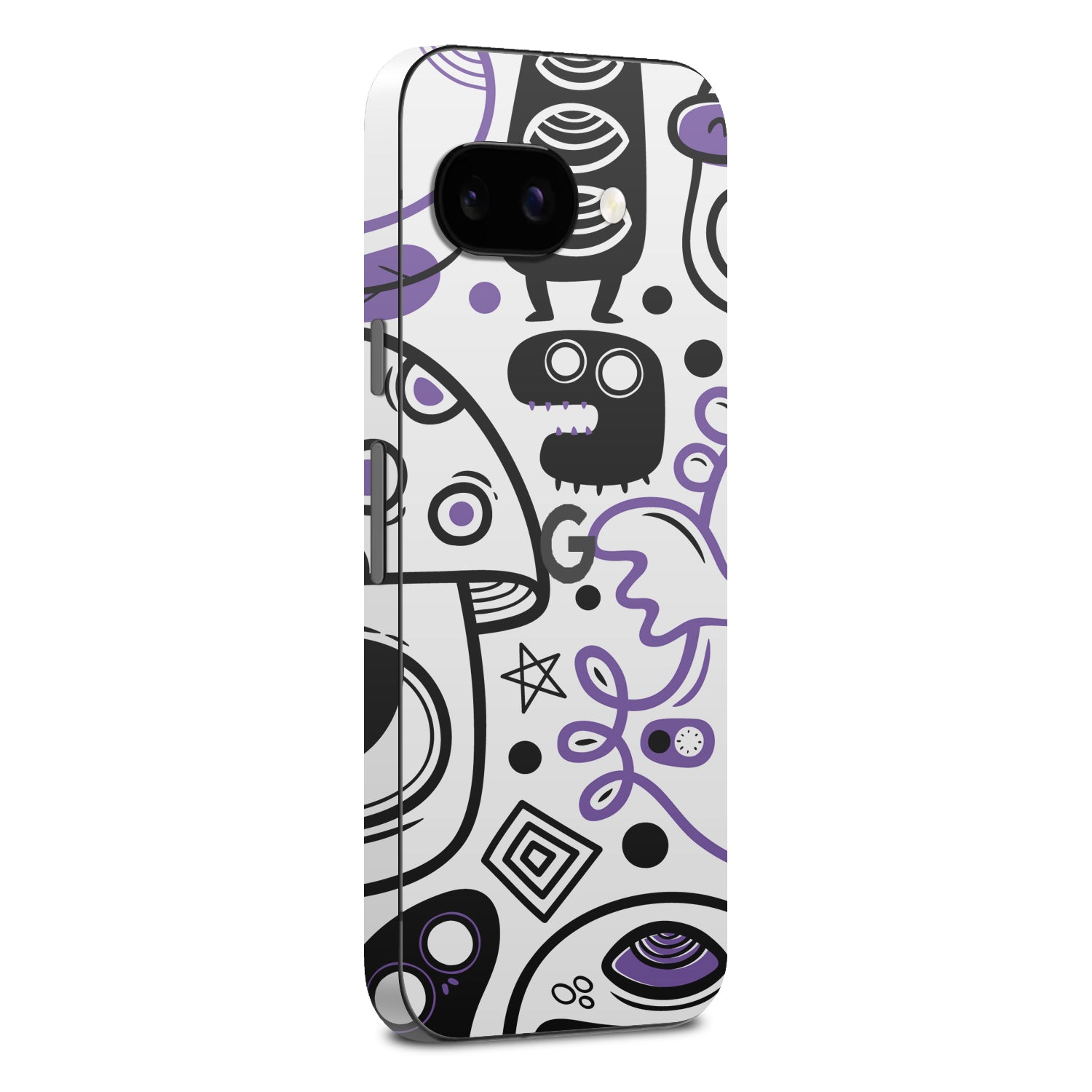 google pixel 10a doodles monster purple skin and wrap