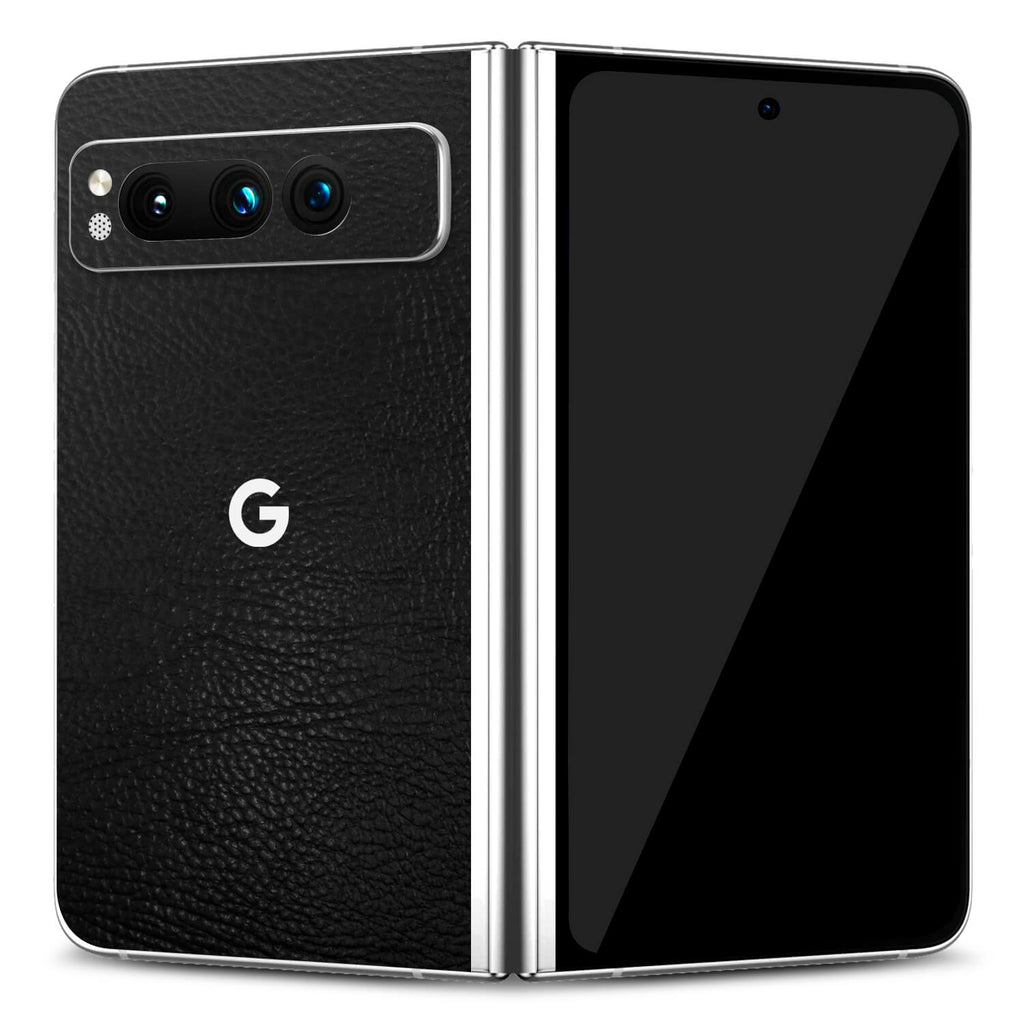 Google Pixel Fold Black leather skins