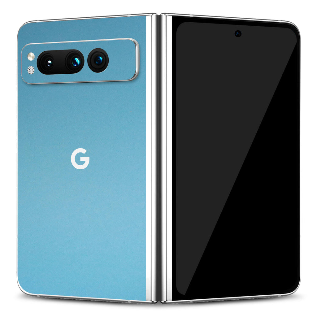 Google Pixel Fold Textured matt light blue skins