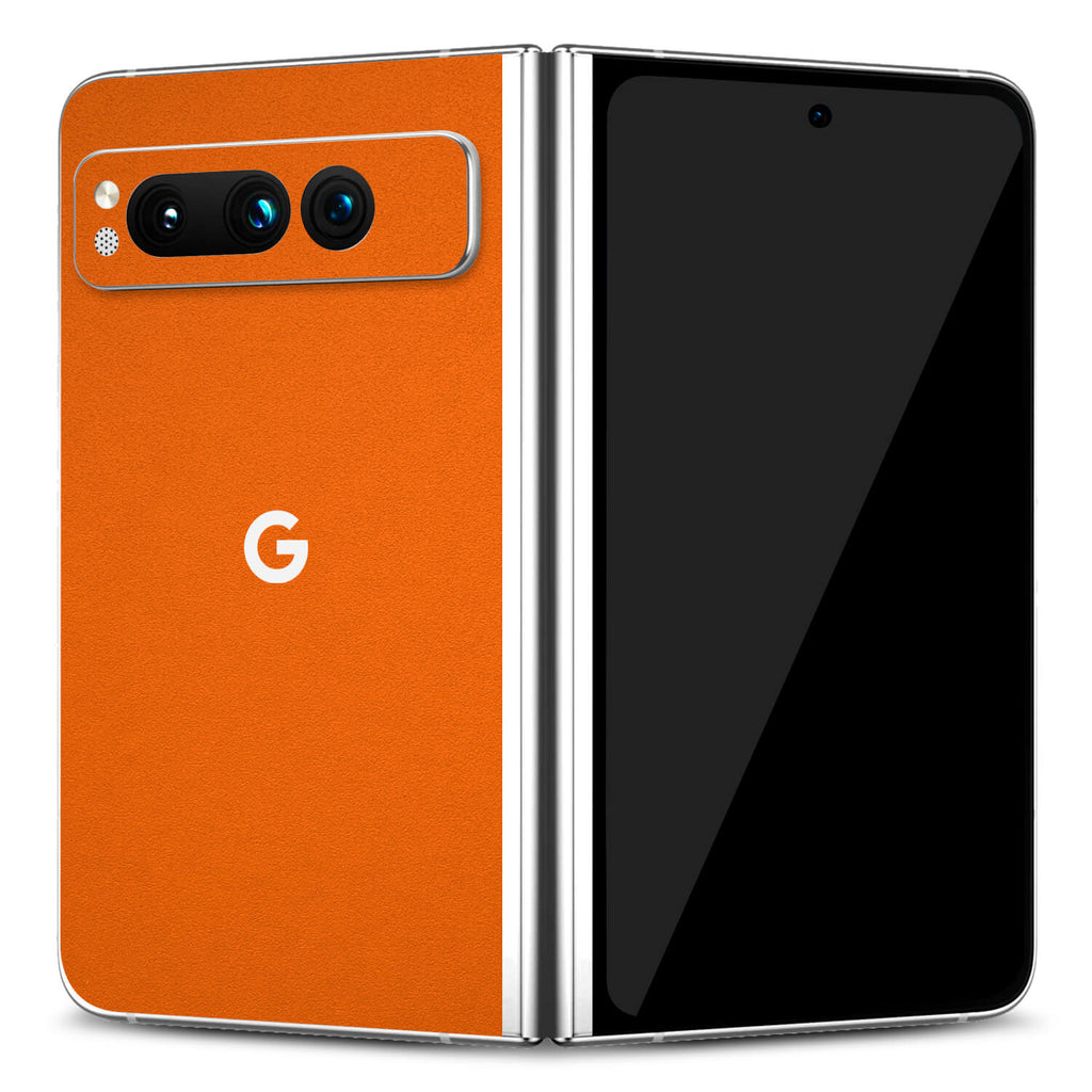 Google Pixel Fold Textured matt orange skins
