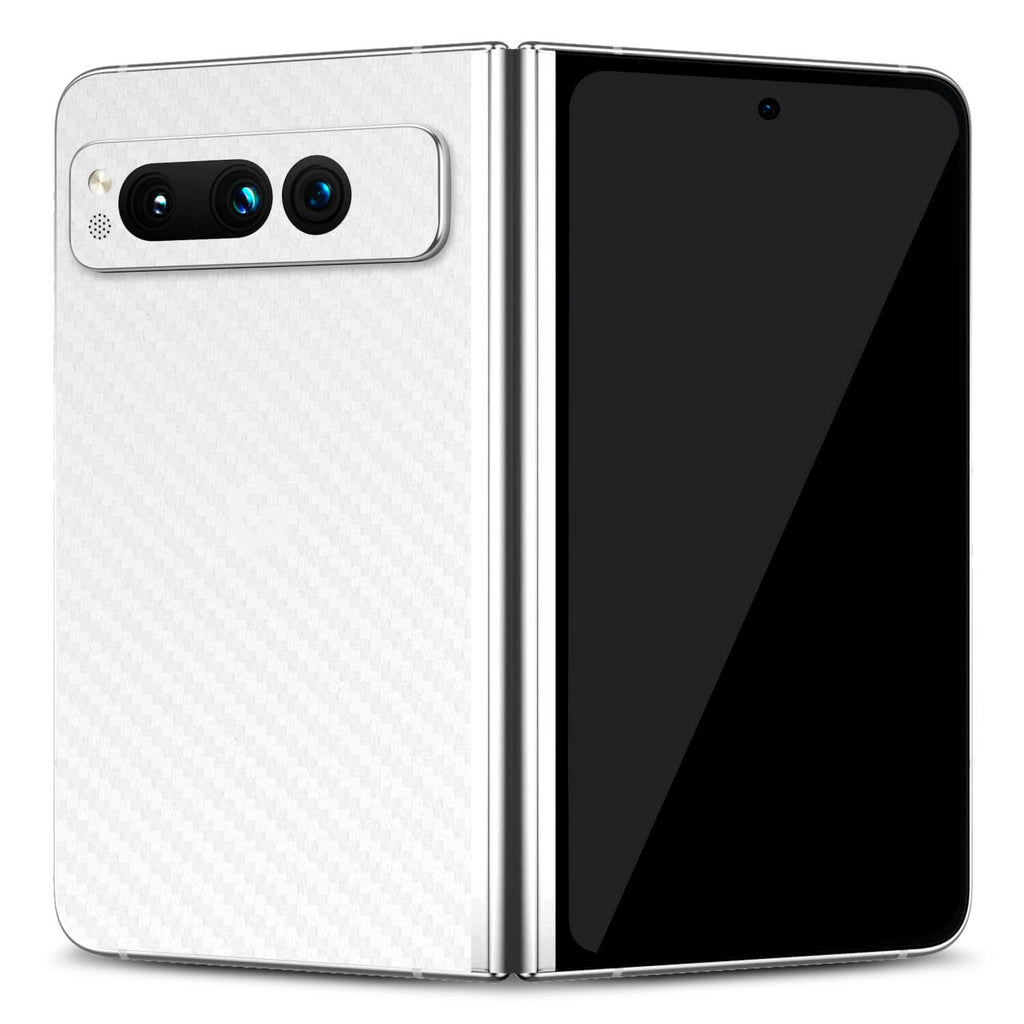 Google Pixel Fold White carbon fibre skins