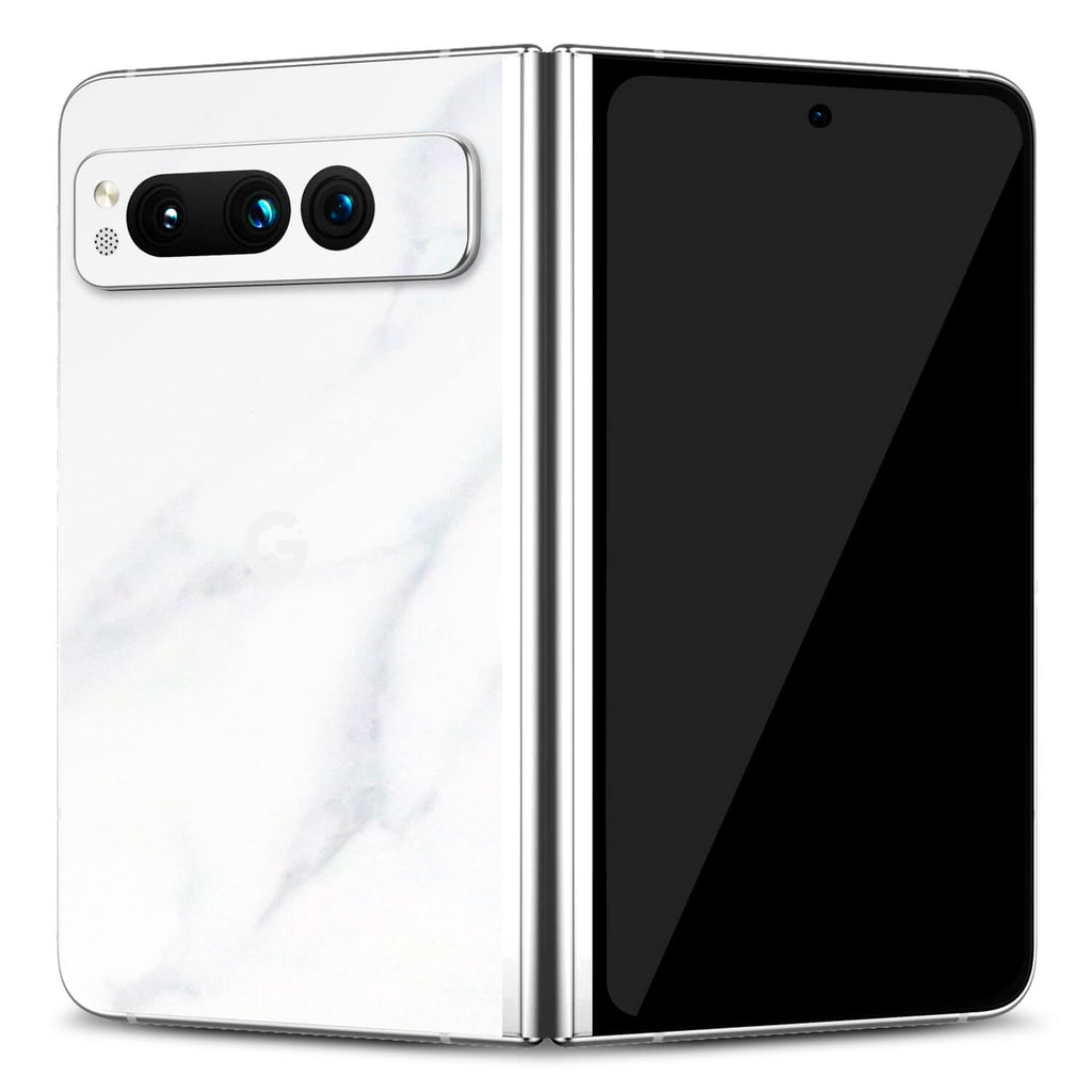 Google Pixel Fold White marble skins