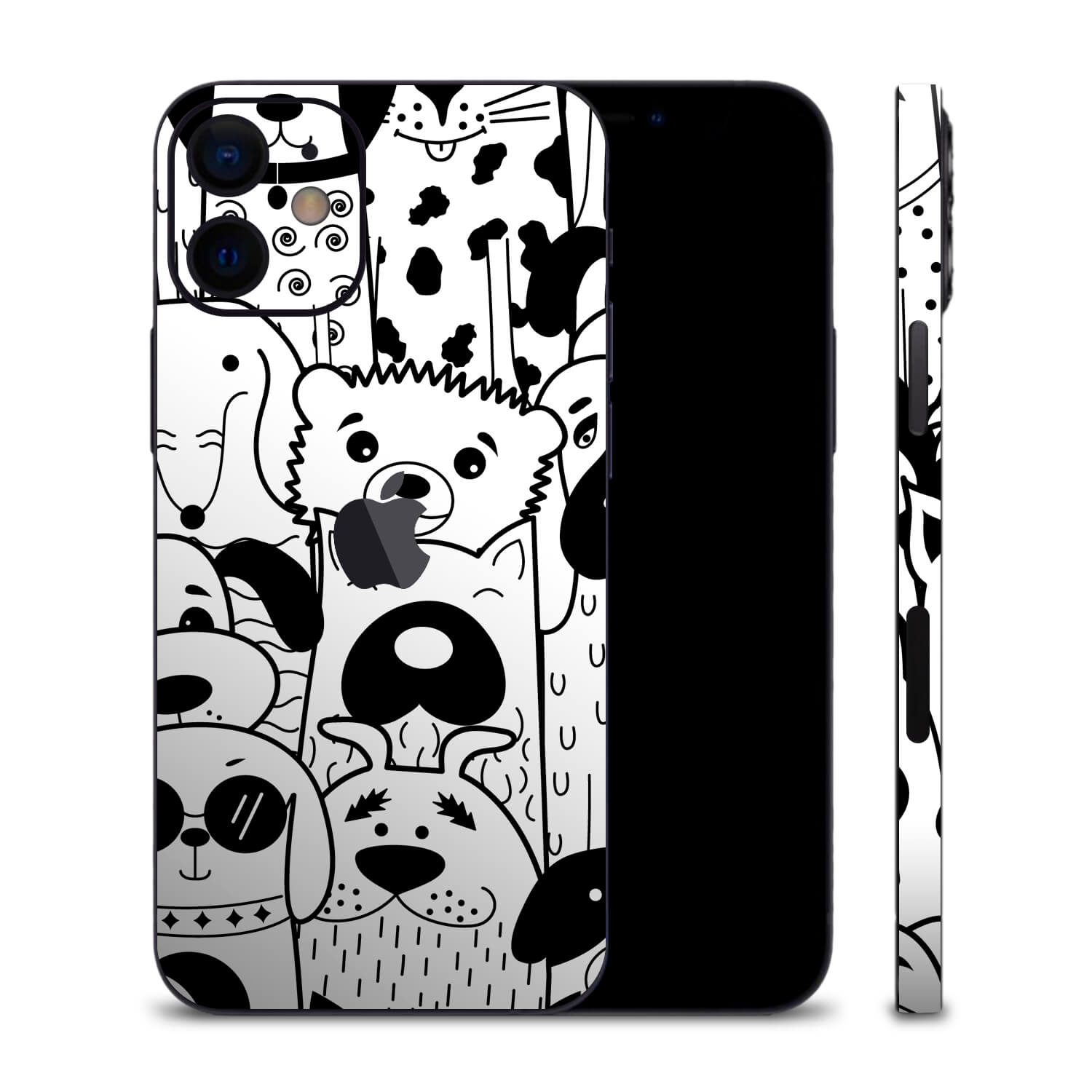 iPhone 12 Mini Doodles dog skins