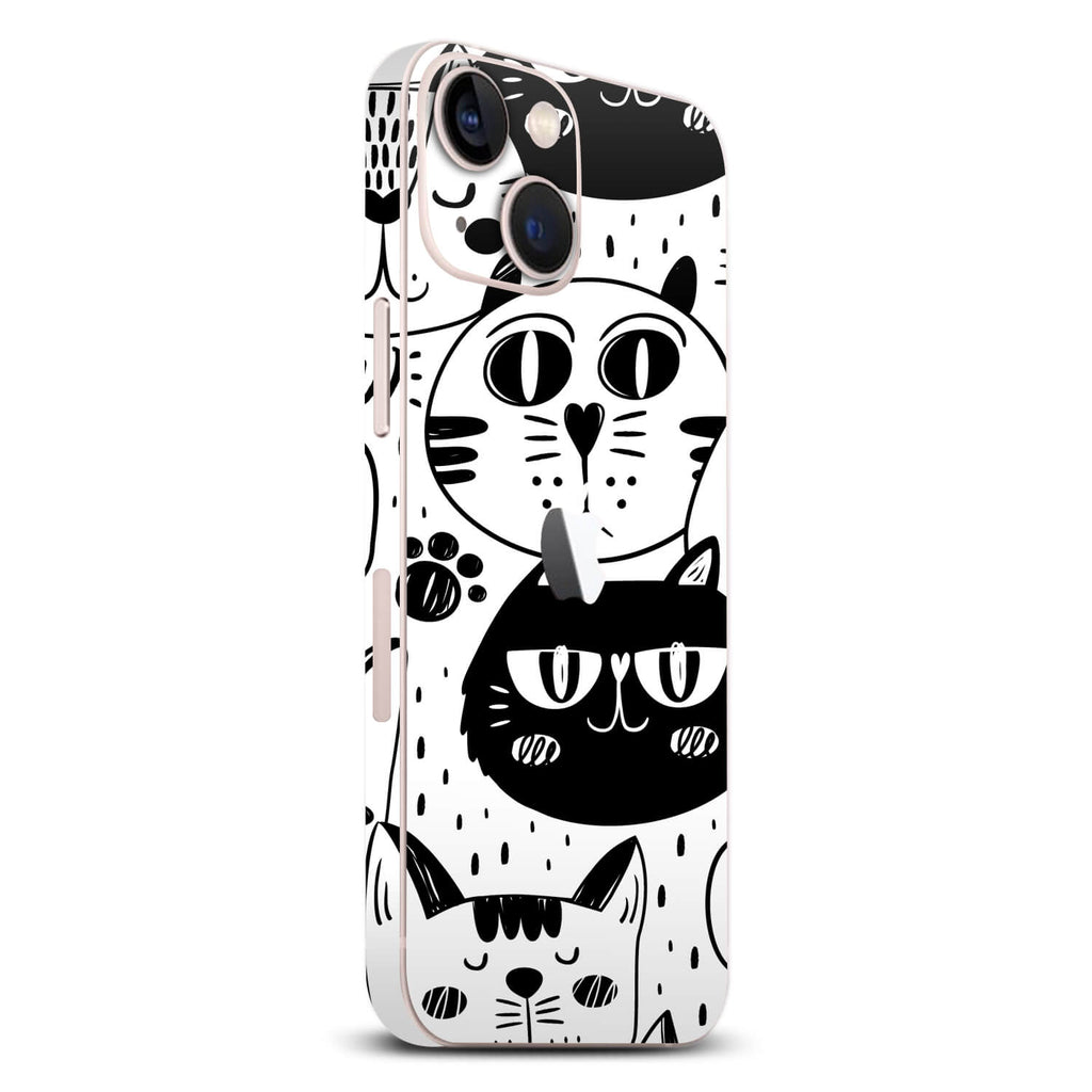 iPhone 13 Mini Doodles cat skins