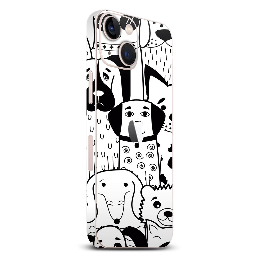 iPhone 13 Mini Doodles dog skins