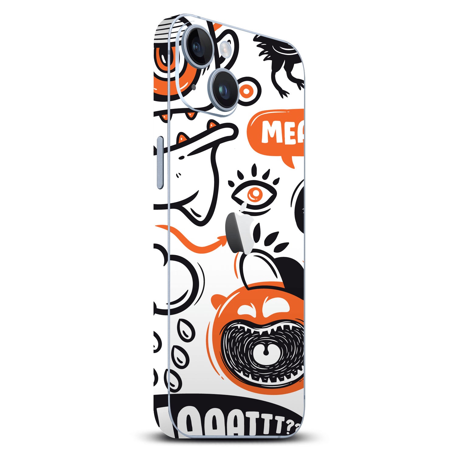 iPhone 14 Doodles monster orange skins