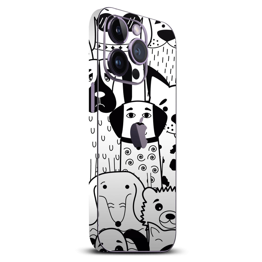 iPhone 14 Pro Doodles dog skins