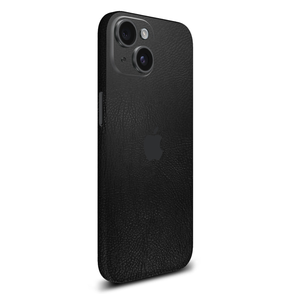 iPhone 15 Black leather skins