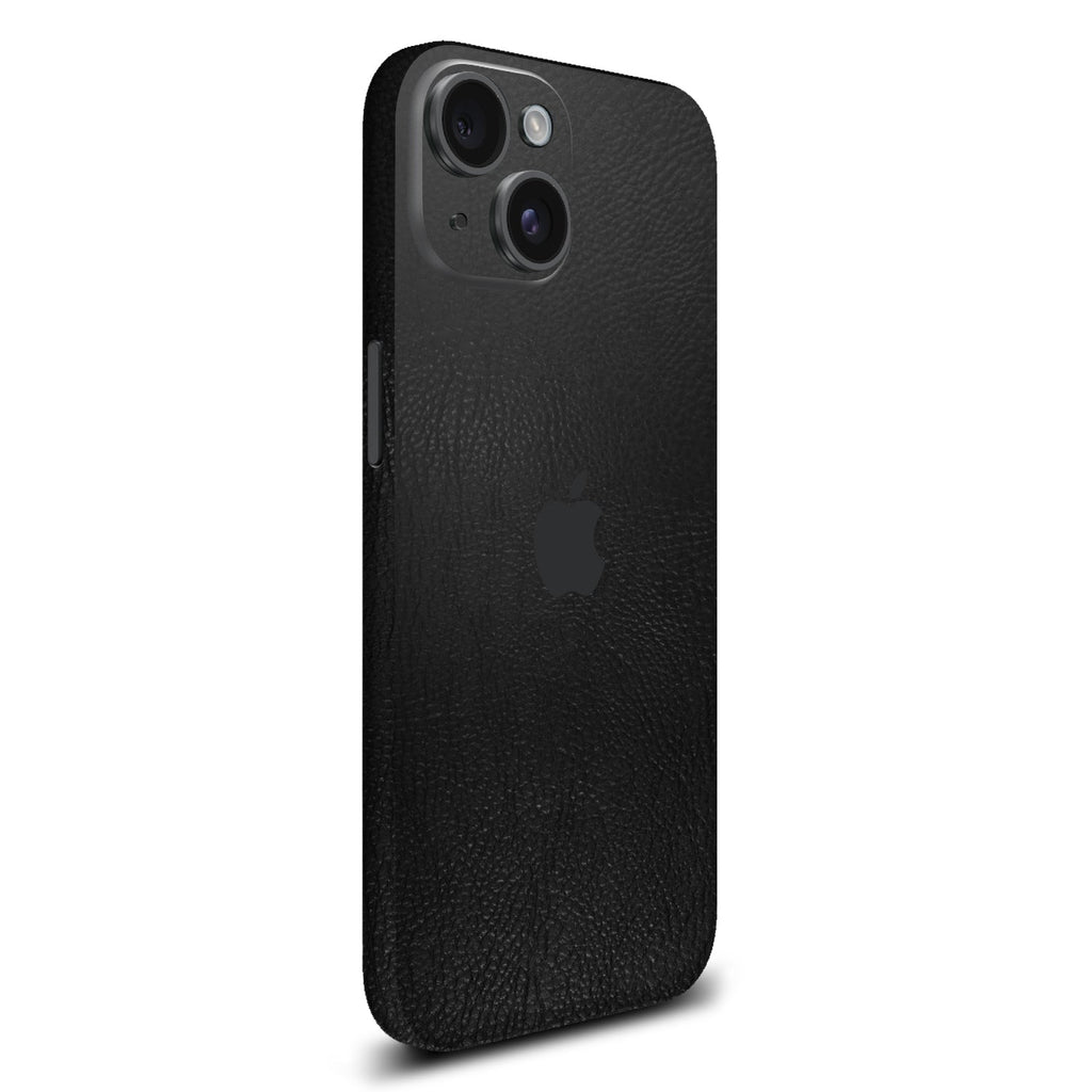 iPhone 15 Plus Black leather skins