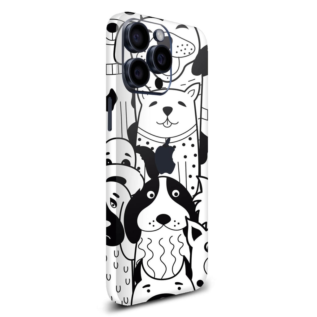 iPhone 15 Pro Doodles dog skins