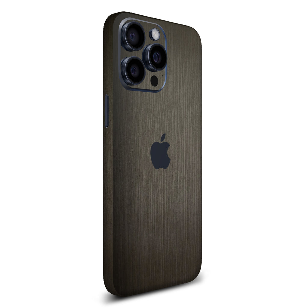 iPhone 16 Pro Max Silverblack wood skins