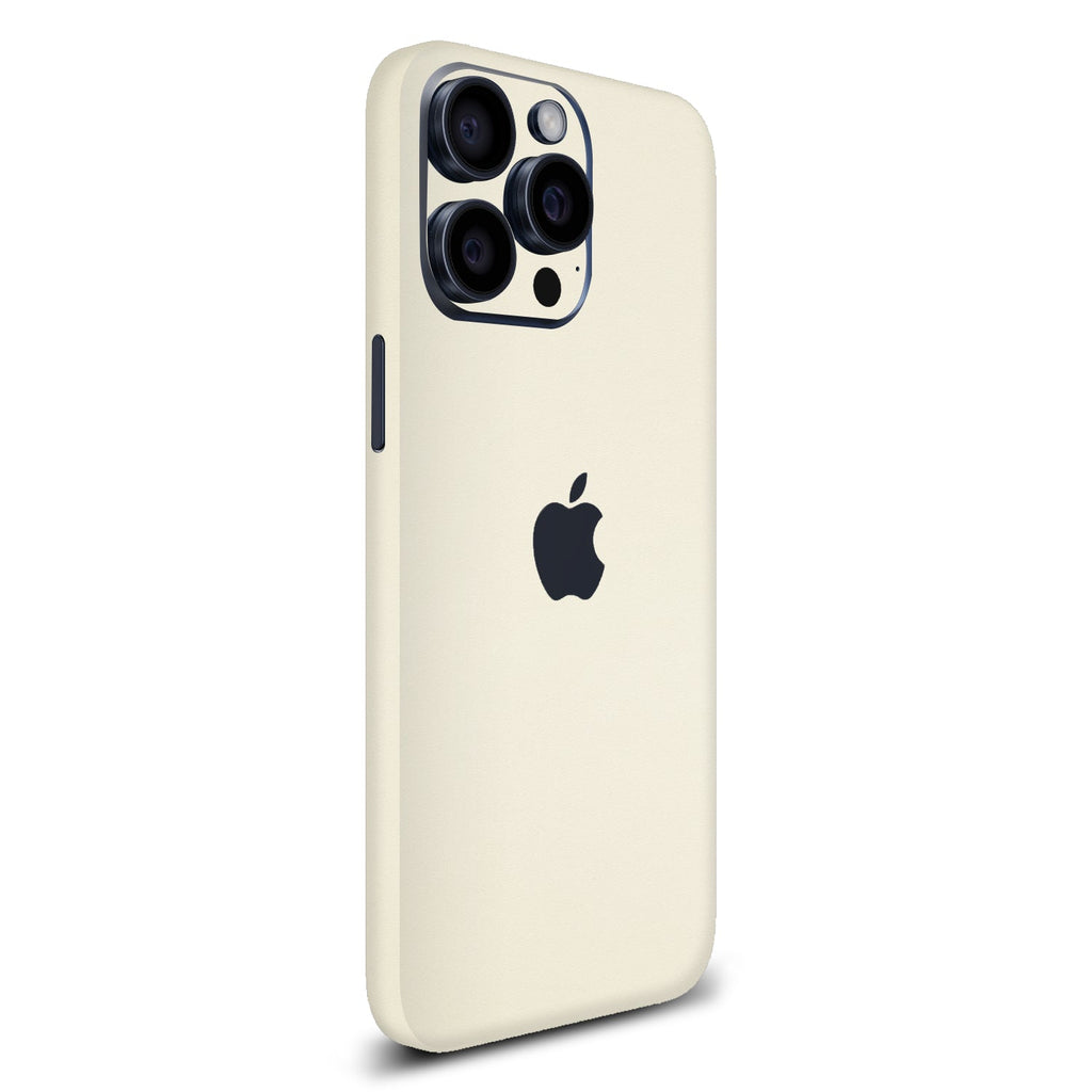 iPhone 15 Pro Textured matt cream skins