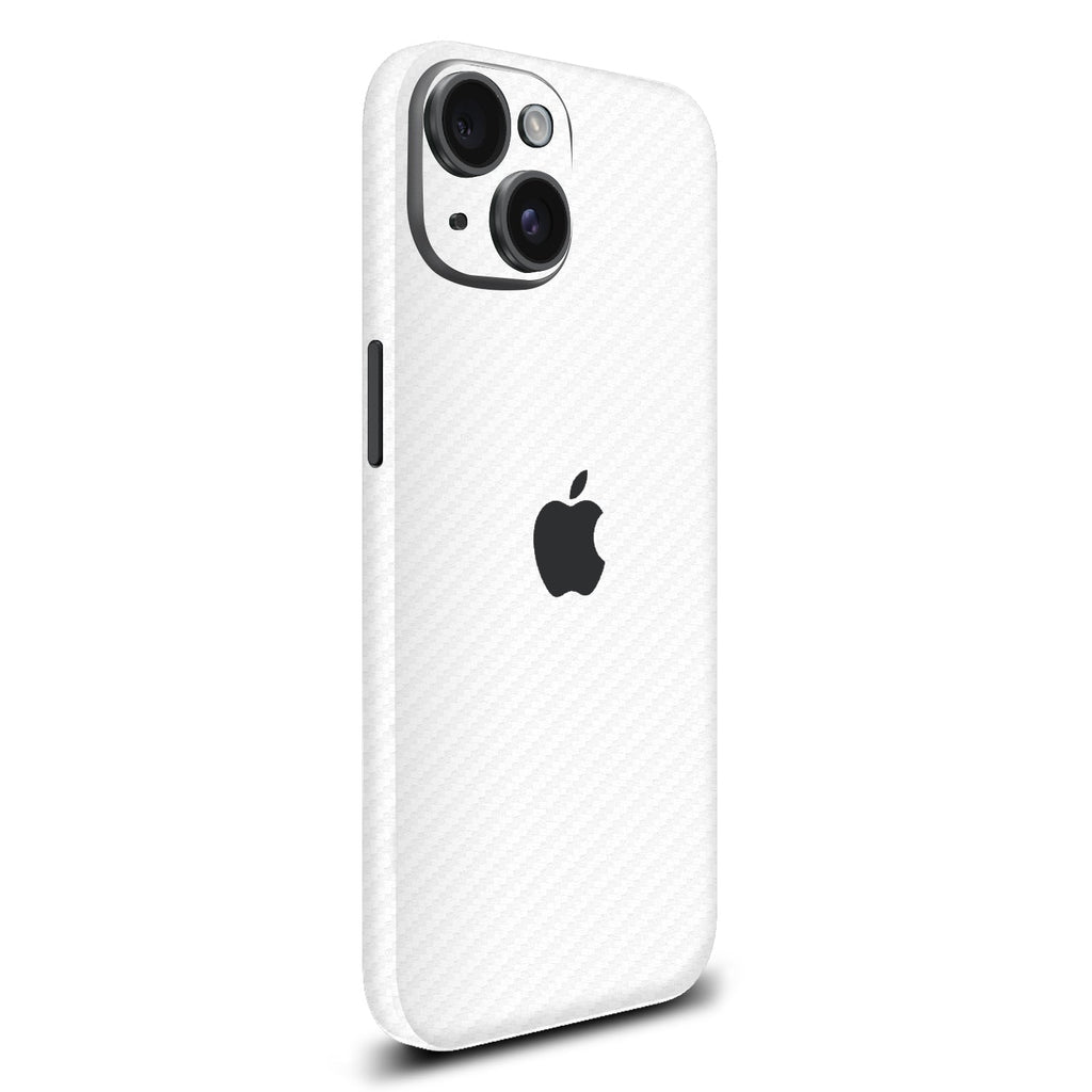 iPhone 15 Plus White carbon fibre skins