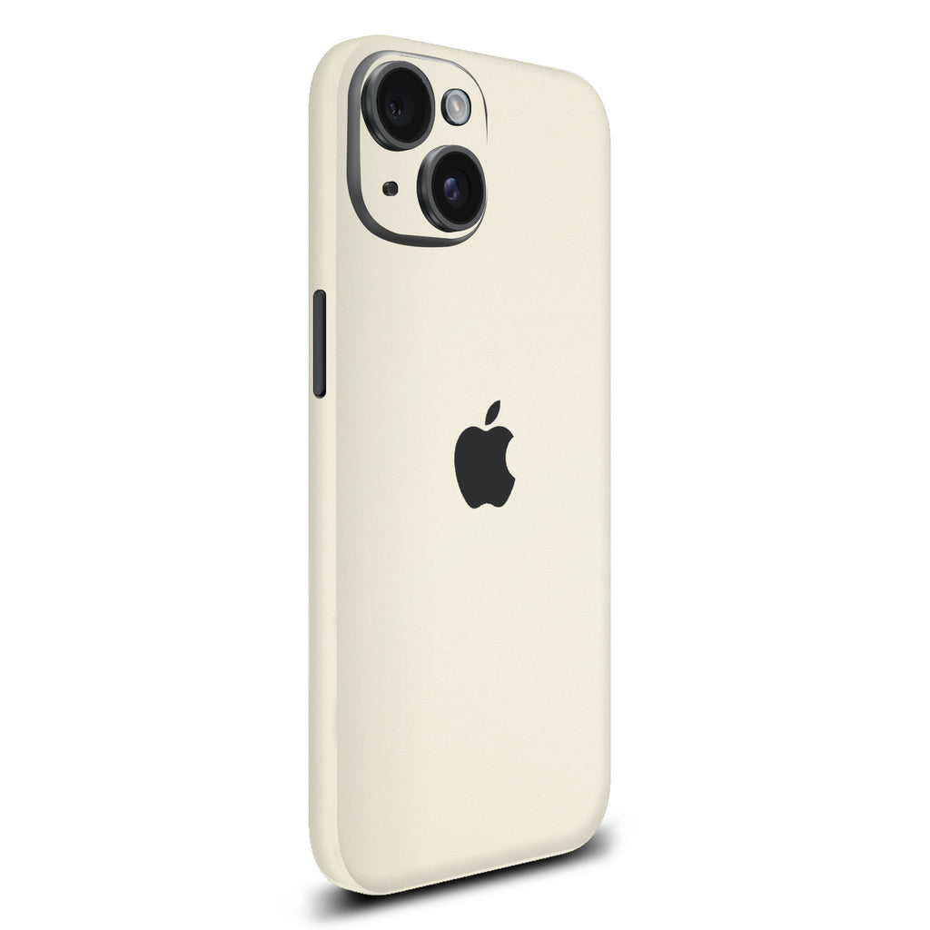 iPhone 15 Textured matt cream skins