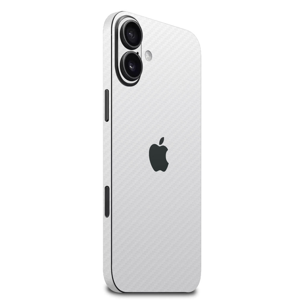 iphone 16 Plus white carbon fibre skins