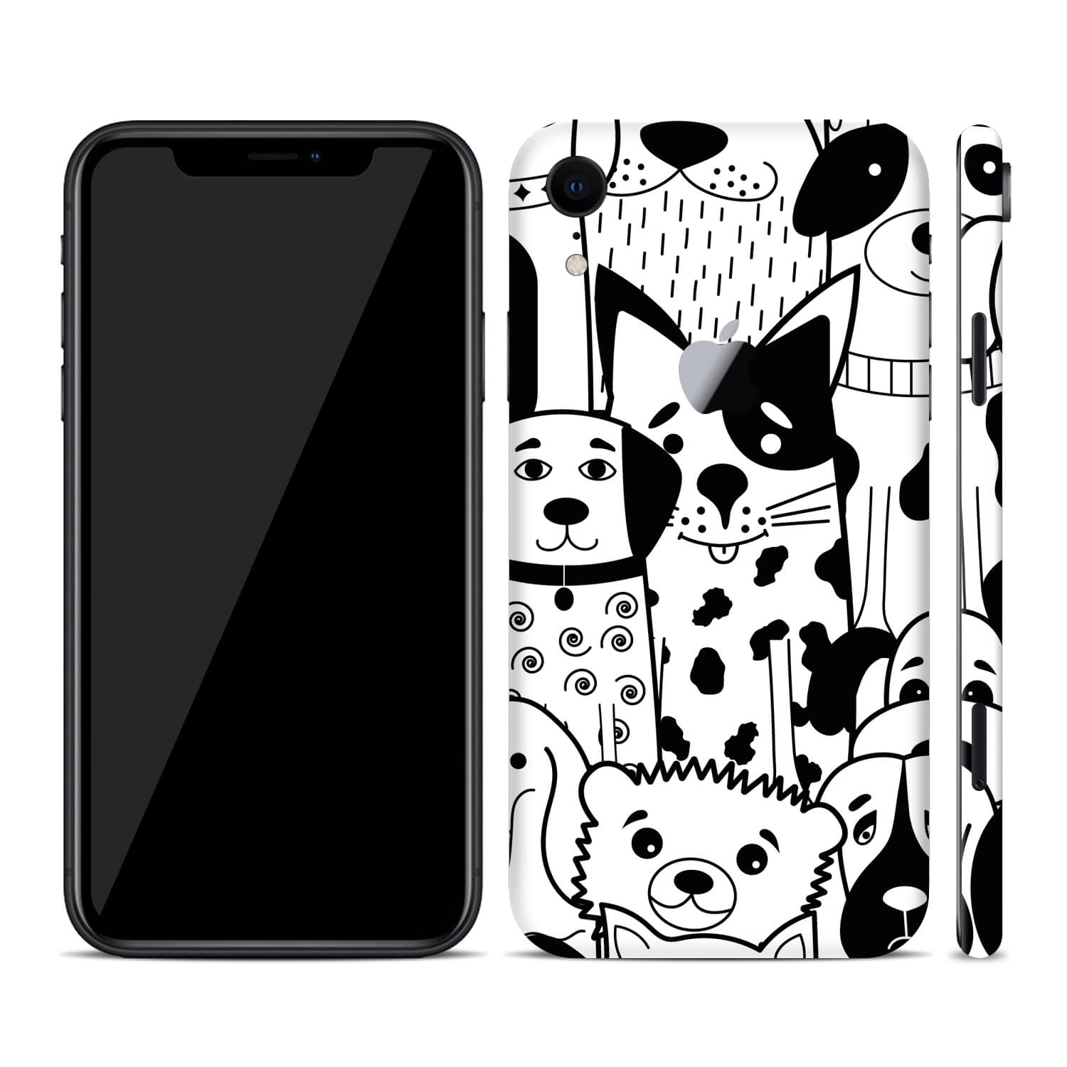 iPhone XR Doodles dog skins