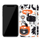 iPhone XR Doodles monster orange skins