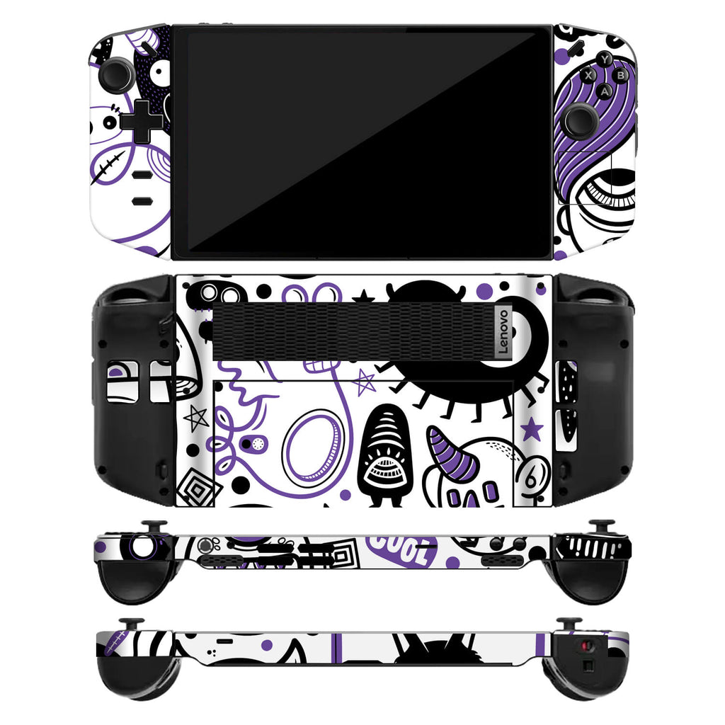 Lenovo Legion Go Doodles monster purple skins