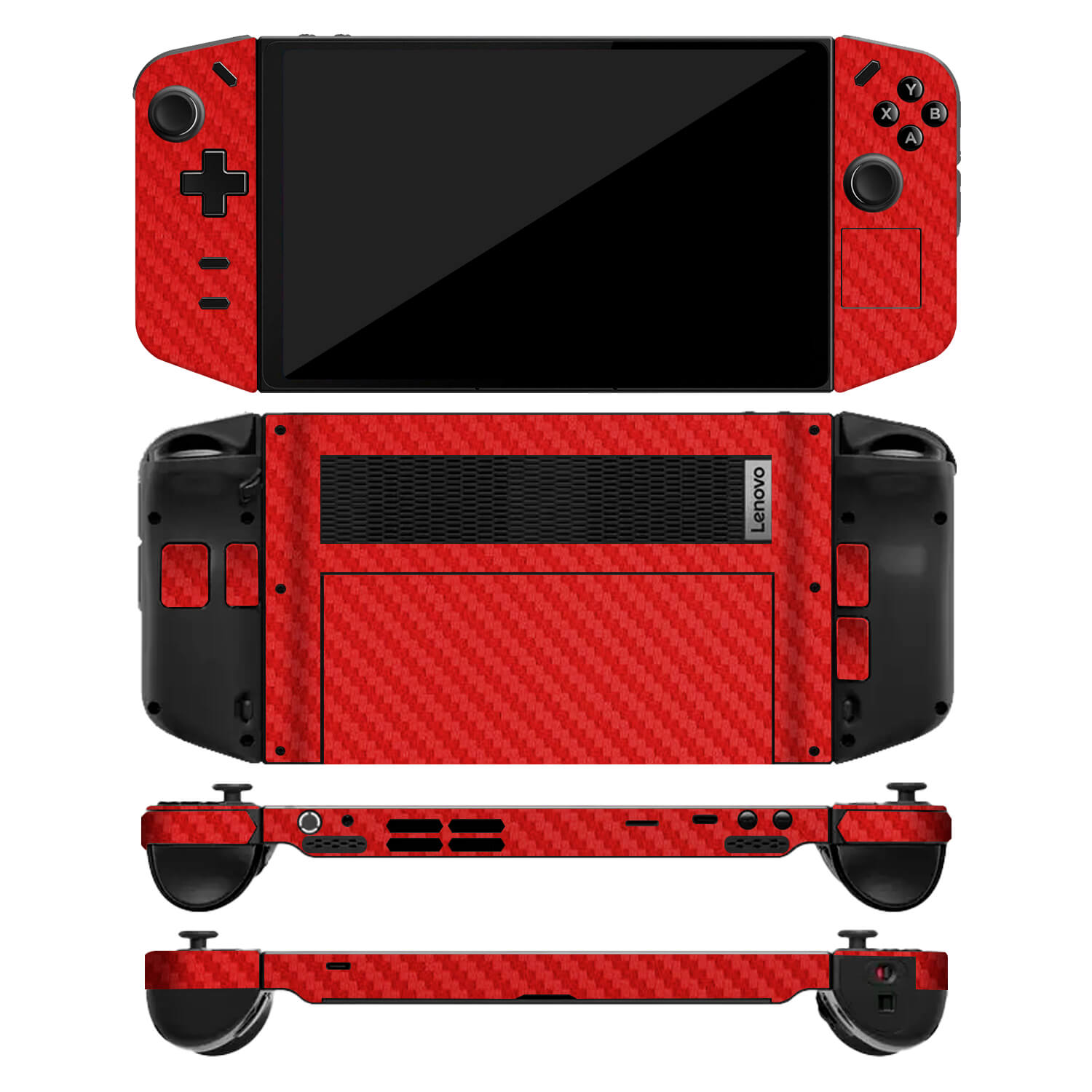 Lenovo Legion Go Red carbon fibre skins
