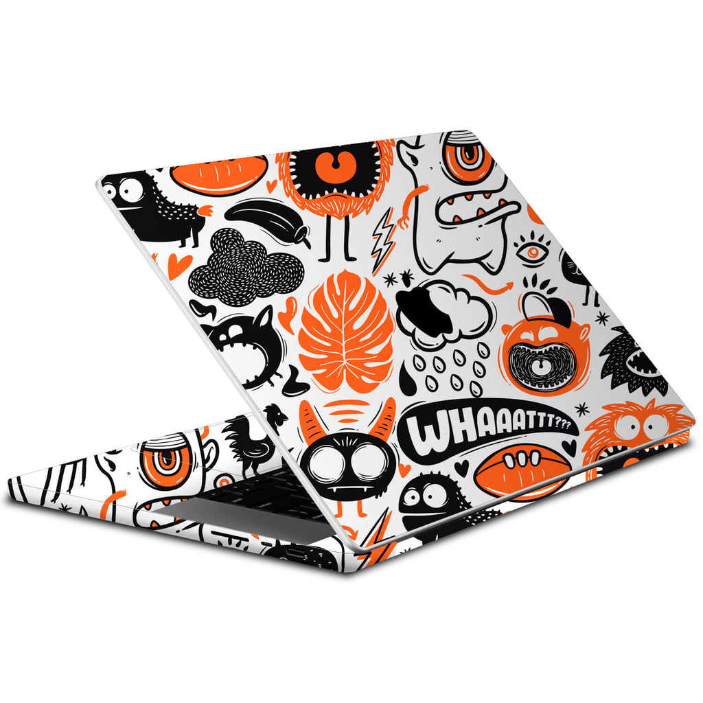 MacBook Pro 14" (2023, M3) Doodles monster orange skins