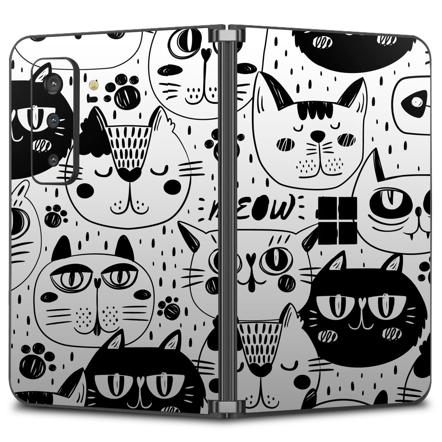 Microsoft Surface Duo 2 Doodles cat skins