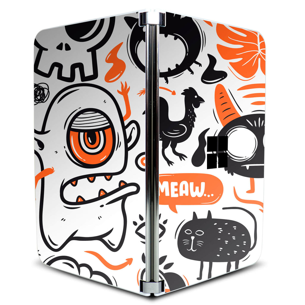 Microsoft Surface Duo Doodles monster orange skins