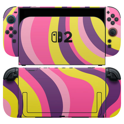 nintendo switch 2 abstract psychedelic  skins and wraps