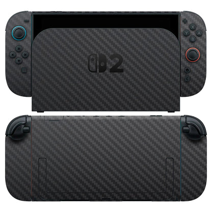 nintendo switch 2 black carbon skins and wraps